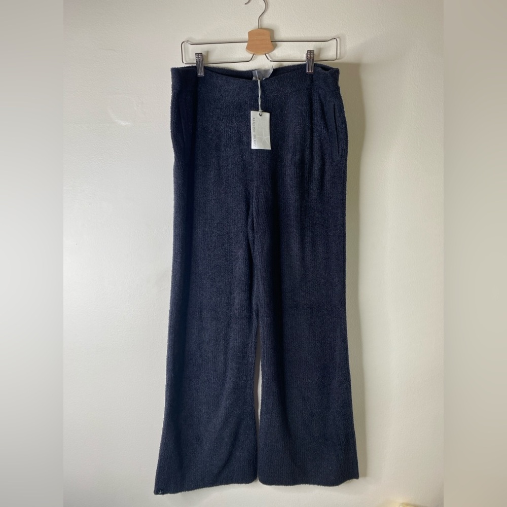 Barefoot Dreams CozyChic‎ Lite Welt Pocket Ribbed Pant Black Petite Extra Large - Picture 2 of 6